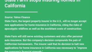 Urgent Announcement!!! State Farm Stops Insuring Properties in California. Now What???