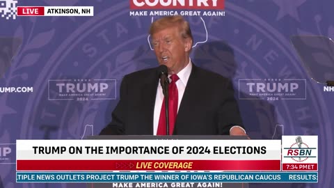 FULL SPEECH: Trump to Deliver Remarks in Atkinson, New Hampshire - 1/16/24