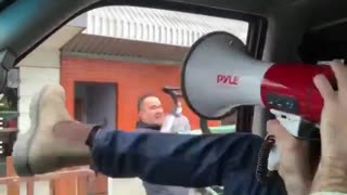 Unhinged Covidiot Becomes Violent