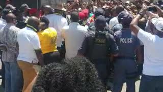 Dalton Hostel dwellers throw stones at Bheki Cele