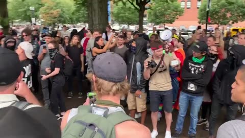 Aug 17 2019 Portland 1.7.1 Antifa calls elderly couple Nazis and attacks them