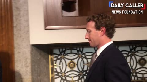 Mark Zuckerberg Leaves Hearing Room