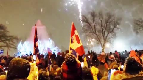 Quebec City Lights Fireworks To Celebrate The Resilience of Their Brothers and Sisters in Ottawa