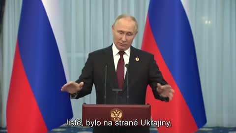 Vladimír Putin uvedl, že je zklamán prohlášením Angely Merkelové o Minských dohodách, Titulky CZ