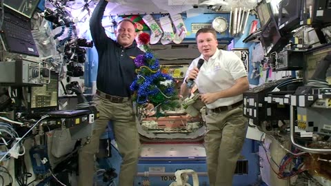 Space Station Crew Members Offer Christmas Greetings to the World