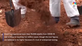 Brazil Passes 75,000 Coronavirus Deaths As Bolsonaro Stands By Hydroxychloroquine | NBC News NOW