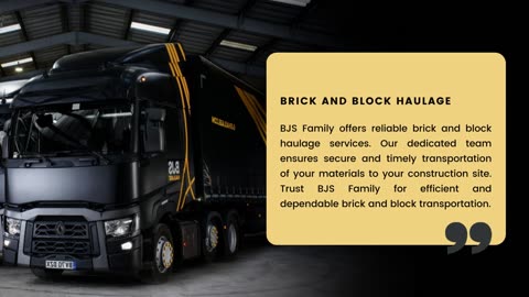 Efficient Brick and Block Haulage by BJS Family - Watch Now!
