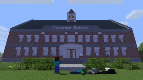 Monster School Minecraft Animation Video first day at school