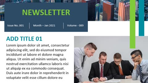 One Page Corporate Newsletter Template