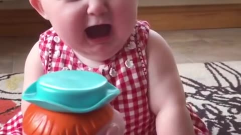 Cute baby's funny crying