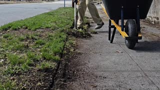 Edging & Cleaning Sidewalk