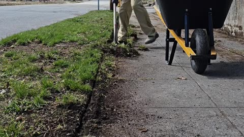 Edging & Cleaning Sidewalk