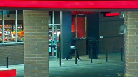 Video shows man firing at cars outside a gas station before officers returned fire, killing him