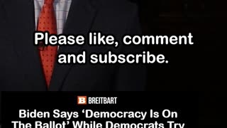 Biden Says ‘Democracy Is on the Ballot’