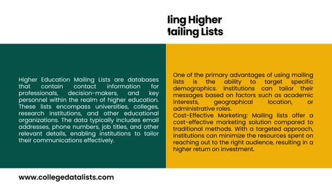 Unlocking Opportunities with Higher Education Mailing Lists: A Comprehensive Guide