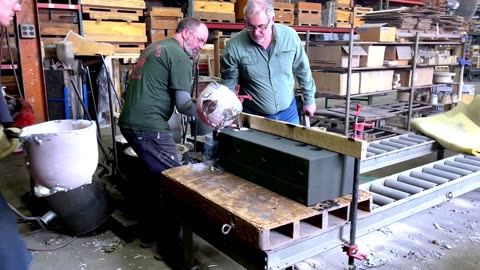 Angus Bull Tail Barn Door Handle Casting Pour