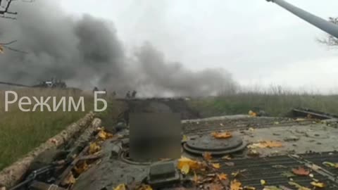BMP-2 of the Russian Armed Forces with paratroopers on the armor blown up on a mine.