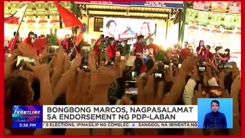 Bongbong Marcos, Jr., inendorso na ng PDP-Labanv