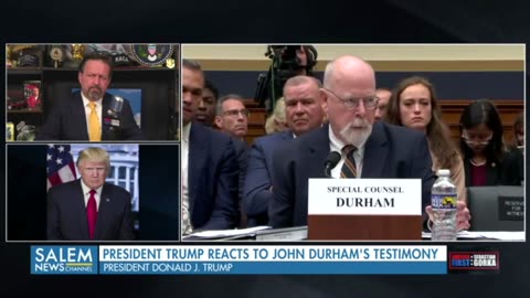 President Trump gives his thoughts on the Durham Report and John Durham's testimony.