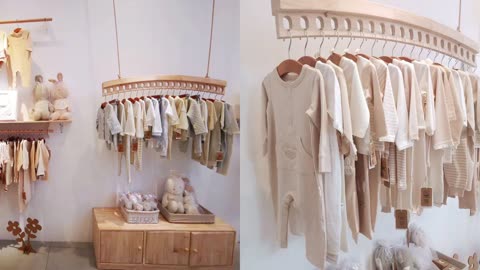 Hangers garment shop window display clothes hanger #woodencoathangers