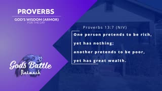 Proverbs 13:7 (NIV)