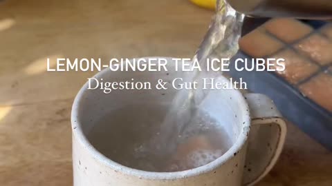 "Revitalize Your Digestive Health with Zesty Lemon and Soothing Ginger Ice Cubes!"