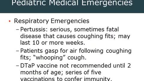 AEMT Ch 44 Pediatric Emergencies Part 2