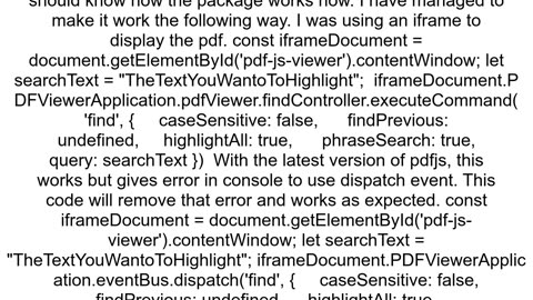 How to search with pdfjs