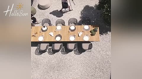 Premium Outdoor Wooden Dining Set: Elevate Your Patio with High-End, Solid Wood Furniture