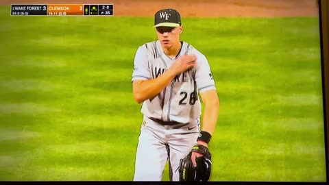 Seth Keener - Wake Forest v Clemson 8th inning - great hold