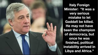 Italy Foreign Minister: "It was a very serious mistake to let Gaddafi be killed...