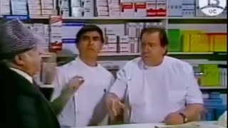 Sketch de "La Farmacia" - Un par de zapatillas deportivas - Hiperhumor - Canal 13 - Argentina (1987)