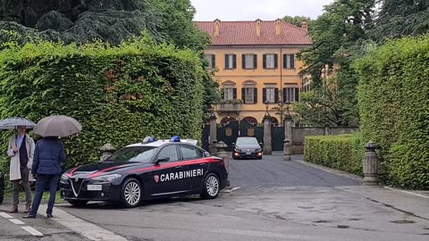 Former Italian Prime Minister Berlusconi is commemorated right in front of his house