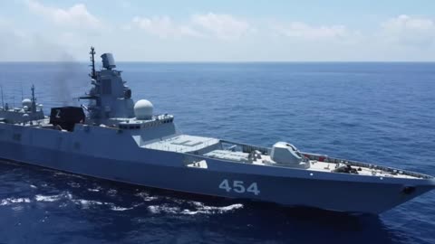 Video of training frigate "Admiral Gorshkov" to rescue people in the Red Sea.