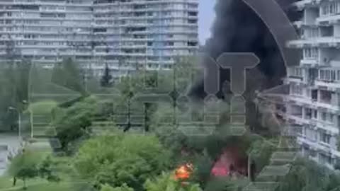 Moscow cars burning