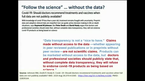 Peter Doshi PhD on vaccine trial raw data