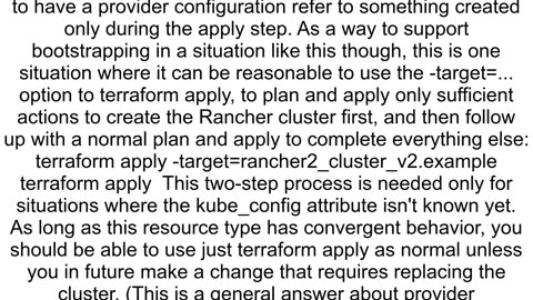 How to make Terraform provider dependent on a resource being created