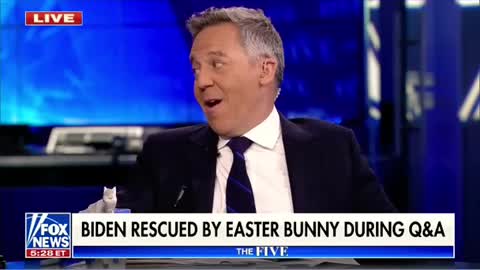 Easter bunny rescues Biden from answering questions #shorts