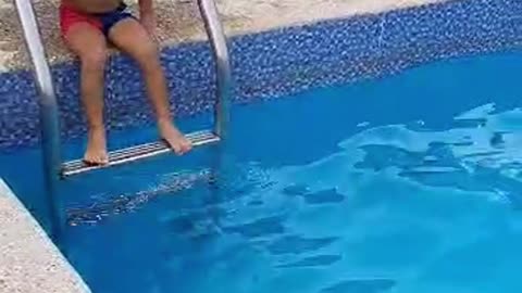 3-Year-Old Prodigy's Pool Dive & Swim 🌊👶🏊‍♂️