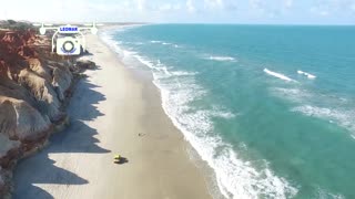 A beautiful beach seen from above