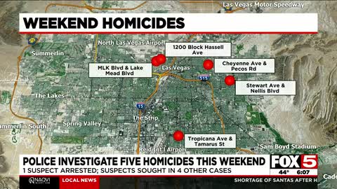 8 homicides reported in 5 days in Las Vegas Valley