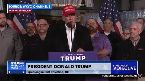 Pres. Trump: America has been inspired by the strength and courage of the people of East Palestine