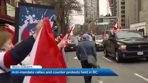 February 5th 2022 The Media is The Virus Rally at the CTV in Vancouver BC