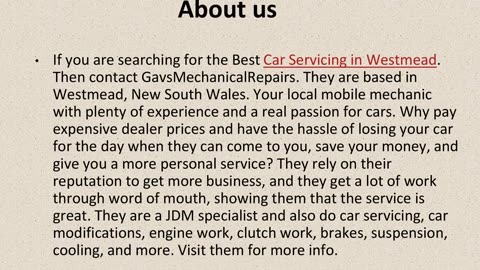 Get The Best Car Servicing in Westmead.