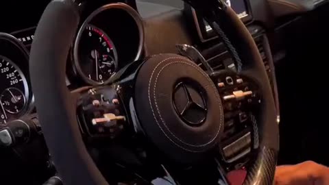 New steering wheel of car