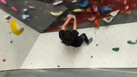 Climbing a V3 in our gym