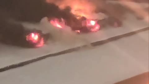 A Vehicle Plant in Moscow is Burning