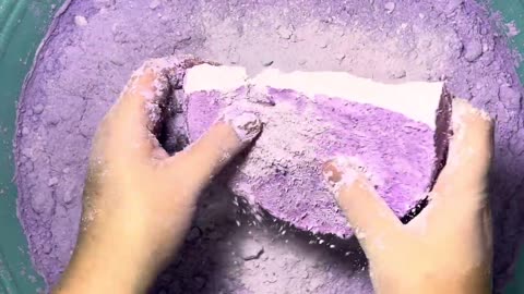 Purple Hydrophobic Chalk Crush | Oddly Satisfying | ASMR | Sleep Aid