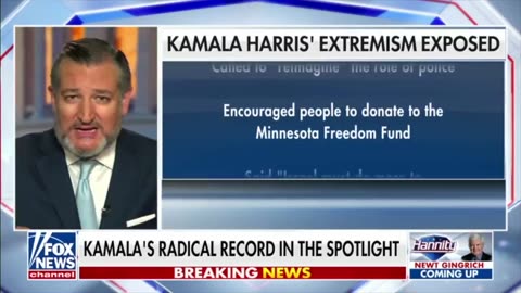 Texas Sen,Ted Cruz-Kamala Harris is an extreme leftist.