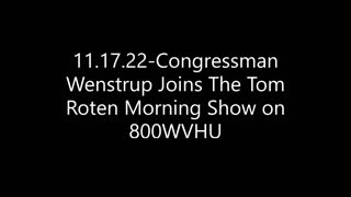 Wenstrup Joins The Tom Roten Morning Show to Discuss The Midterms & The Upcoming Congress